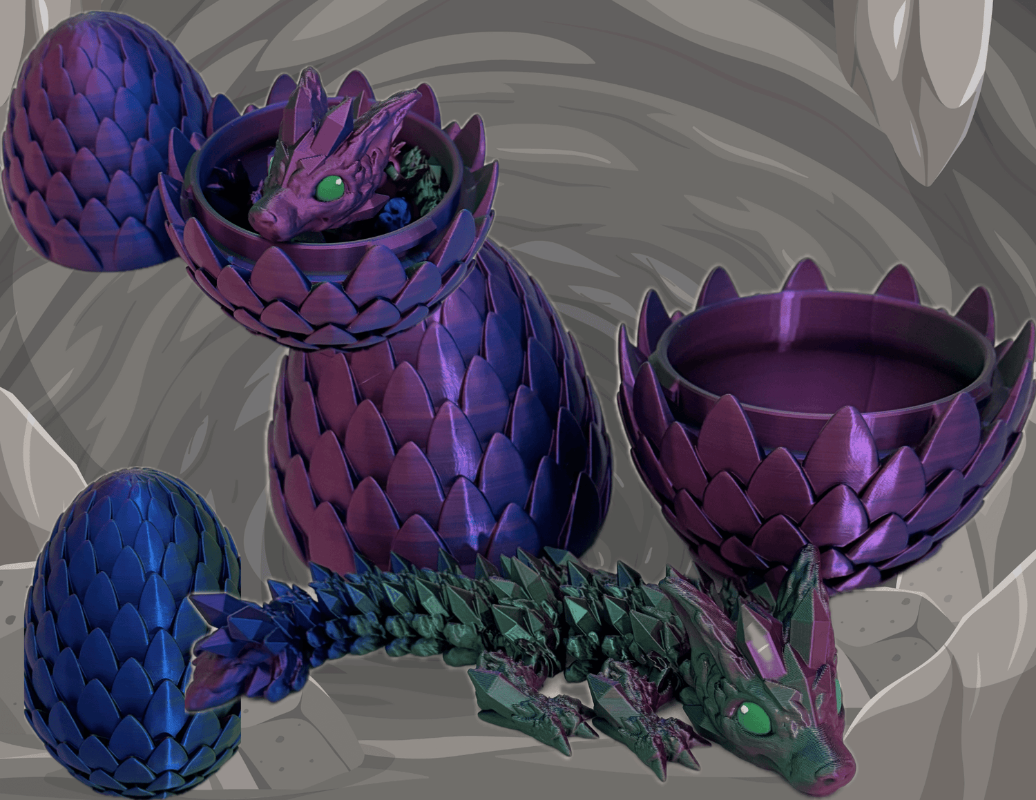 Dragon and Egg Display Set Deluxe