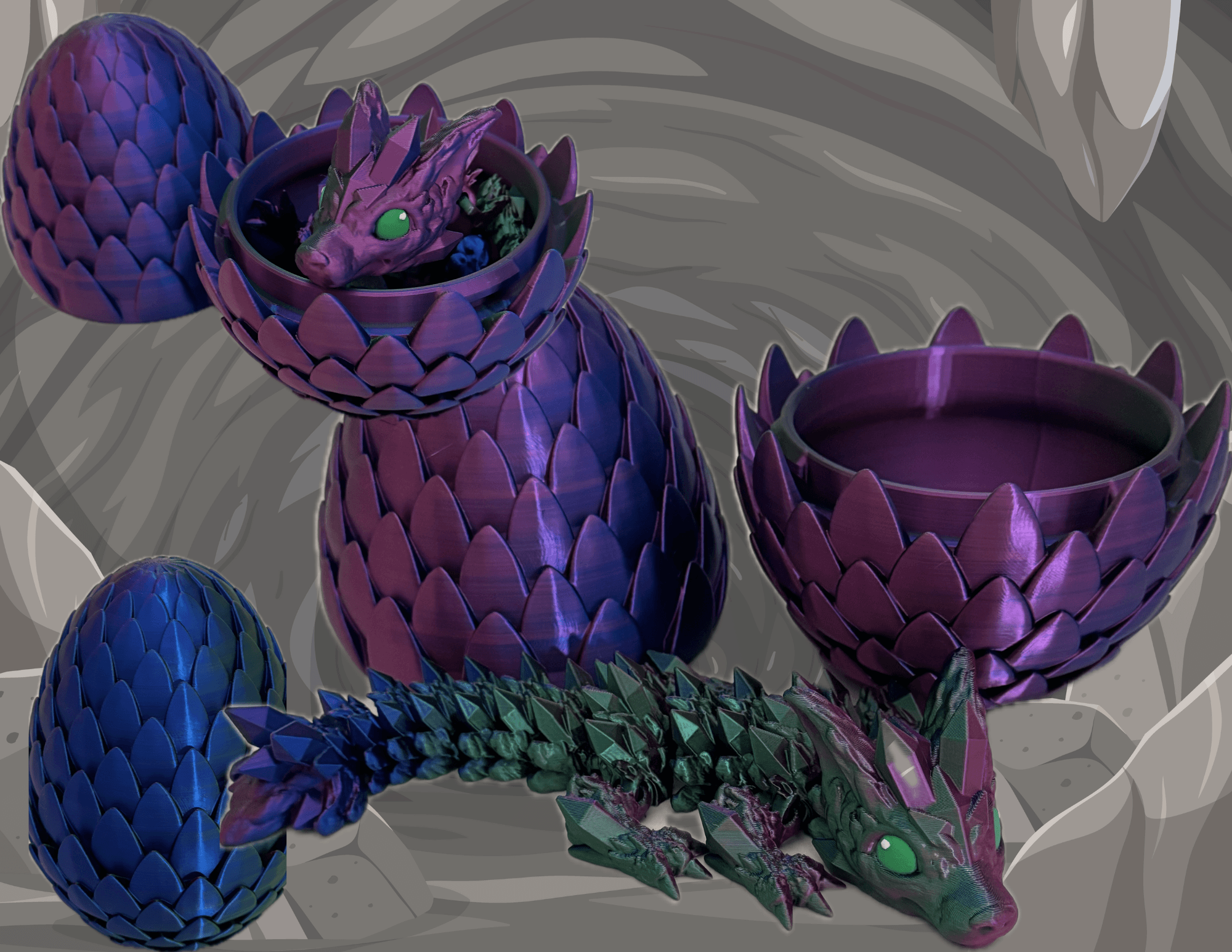 Dragon and Egg Display Set Deluxe