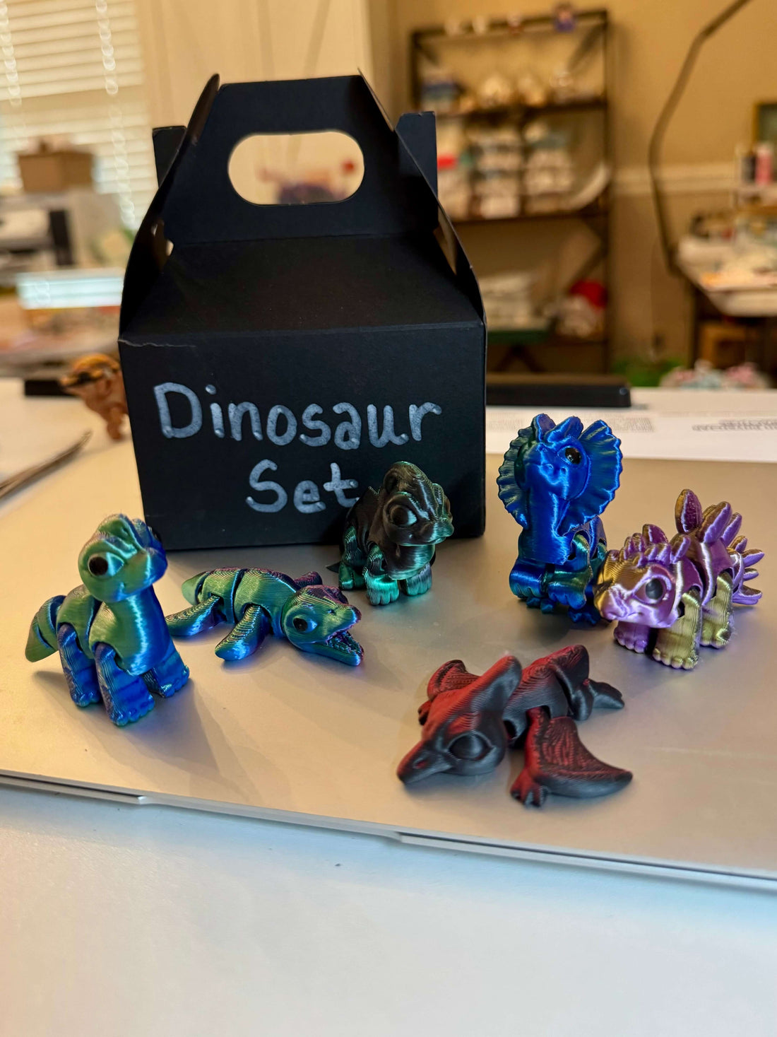Rainbow Flexi Dinosaur Set 3D!